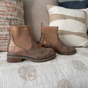 Corkys Metallic Bronze Ankle Booties